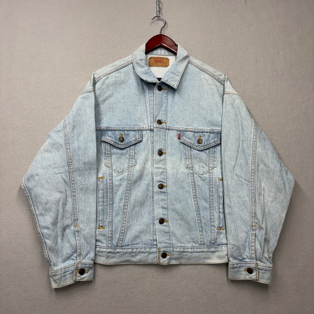 Levi's Denim Jacket Mens L Light Wash 70507 0211 Vintage 80s Made in USA Trucker